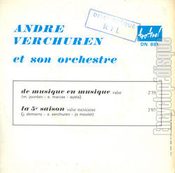 [Pochette de De musique en musique (Andr VERCHUREN) - verso]