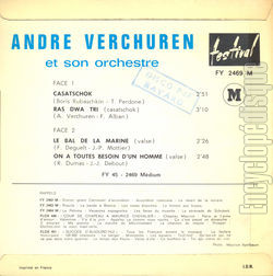 [Pochette de Casatschok (Andr VERCHUREN) - verso]