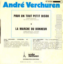 [Pochette de Pour un tout petit bisou (Andr VERCHUREN) - verso]