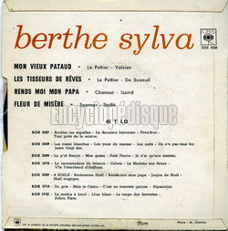 [Pochette de Fleur de misre (Berthe SYLVA) - verso]