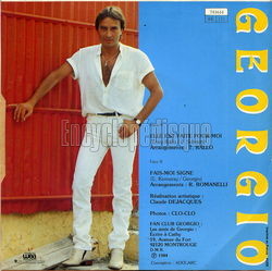 [Pochette de Elle est faite pour moi (GEORGIO) - verso]