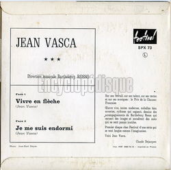 [Pochette de Vivre en flche (Jean VASCA) - verso]