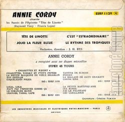 [Pochette de Tte de linotte (Annie CORDY) - verso]