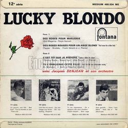 [Pochette de Des roses pour Marjorie (Lucky BLONDO) - verso]