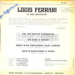 [Pochette de Toi ma petite fleurette (Louis FERRARI) - verso]