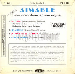 [Pochette de Calcutta (AIMABLE) - verso]