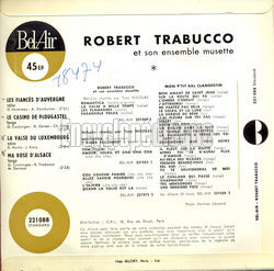 [Pochette de Les fiancs d’Auvergne (Robert TRABUCCO) - verso]