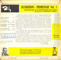 [Pochette de Accordons promenade (ORCHESTRE D’ACCORDONS DE PARIS) - verso]