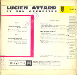 [Pochette de J’appelle la terre (Lucien ATTARD) - verso]