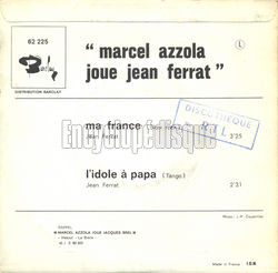 [Pochette de Azzola joue Ferrat (Marcel AZZOLA) - verso]