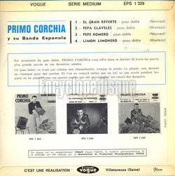 [Pochette de Paso dobles (Primo CORCHIA) - verso]