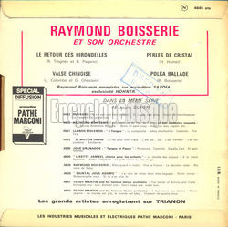 [Pochette de Les classiques du musette volume 2 (Raymond BOISSERIE) - verso]