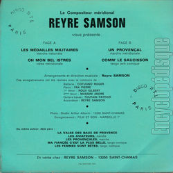 [Pochette de Les mdailles militaires (Samson REYRE) - verso]