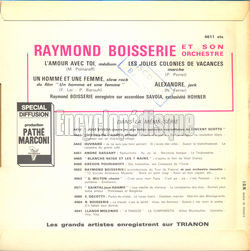 [Pochette de L’amour avec toi (Raymond BOISSERIE) - verso]