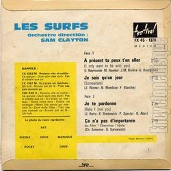 [Pochette de  prsent tu peux t’en aller (Les SURFS) - verso]