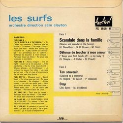 [Pochette de Scandale dans la famille (Les SURFS) - verso]