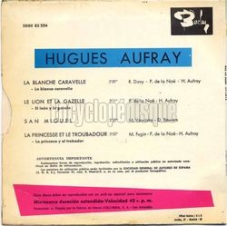 [Pochette de La blanche caravelle (Hugues AUFRAY) - verso]