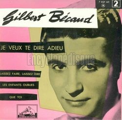 [Pochette de Je veux te dire adieu - N2 (Gilbert BCAUD)]