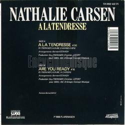 [Pochette de  la tendresse (Nathalie CARSEN) - verso]