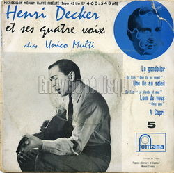 [Pochette de Le gondolier - 5me srie (Henri DECKER)]