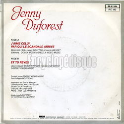 [Pochette de J’aime celui par qui le scandale arrive (Jenny DUFOREST) - verso]