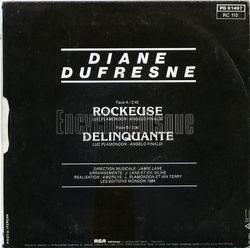 [Pochette de Rockeuse (Diane DUFRESNE) - verso]