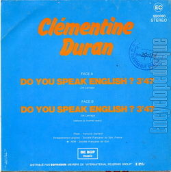 [Pochette de Do you speak english (Clmentine DURAN) - verso]