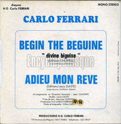 [Pochette de Adieu mon rve… (Carlo FERRARI) - verso]