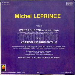 [Pochette de C’est pour toi (Michel LEPRINCE) - verso]