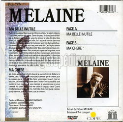 [Pochette de Ma belle inutile (MELAINE) - verso]