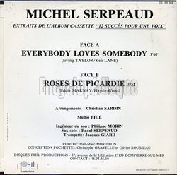 [Pochette de Everybody loves somebody (Michel SERPEAUD) - verso]