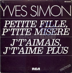 [Pochette de Petite fille, p’tite misre (Yves SIMON)]