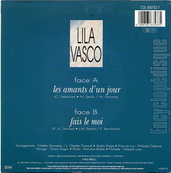 [Pochette de Les amants d’un jour (Lila VASCO) - verso]