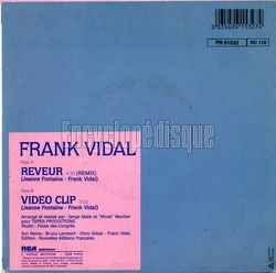 [Pochette de Rveur (remix) (Frank VIDAL) - verso]