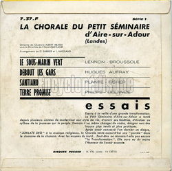 [Pochette de Essais (CHORALE DU SMINAIRE D’AIRE-SUR-ADOUR) - verso]