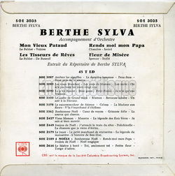 [Pochette de Mon vieux pataud (Berthe SYLVA) - verso]