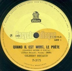 [Pochette de Quand il est mort le pote (Gilbert BCAUD)]