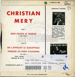 [Pochette de Mon cousin le boxeur (Christian MRY) - verso]