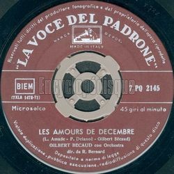 [Pochette de Les amours de dcembre (Gilbert BCAUD)]