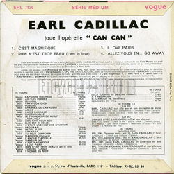 [Pochette de Can can (Earl CADILLAC) - verso]