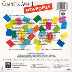 [Pochette de Trop besoin d’espoir (NEWPOPIES) - verso]