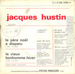 [Pochette de Le Pre Nol a disparu (Jacques HUSTIN) - verso]