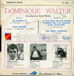 [Pochette de Les annes 70 (Dominique WALTER) - verso]