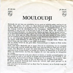 [Pochette de Le dserteur (MOULOUDJI) - verso]