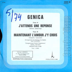 [Pochette de J’attends un rponse (GENICA) - verso]