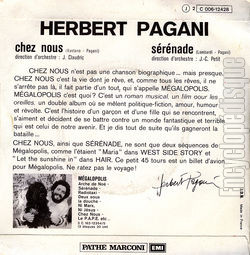 [Pochette de Chez nous (Herbert PAGANI) - verso]