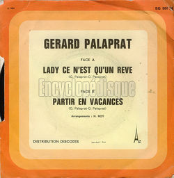 [Pochette de Lady ce n’est qu’un rve (Grard PALAPRAT) - verso]