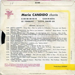 [Pochette de Ciribiribin (Maria CANDIDO) - verso]