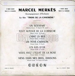 [Pochette de Trois de la Canebire (Marcel MERKS) - verso]