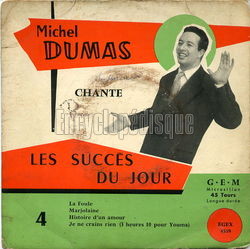 [Pochette de Chante les succs du jour - N4 (Michel DUMAS)]